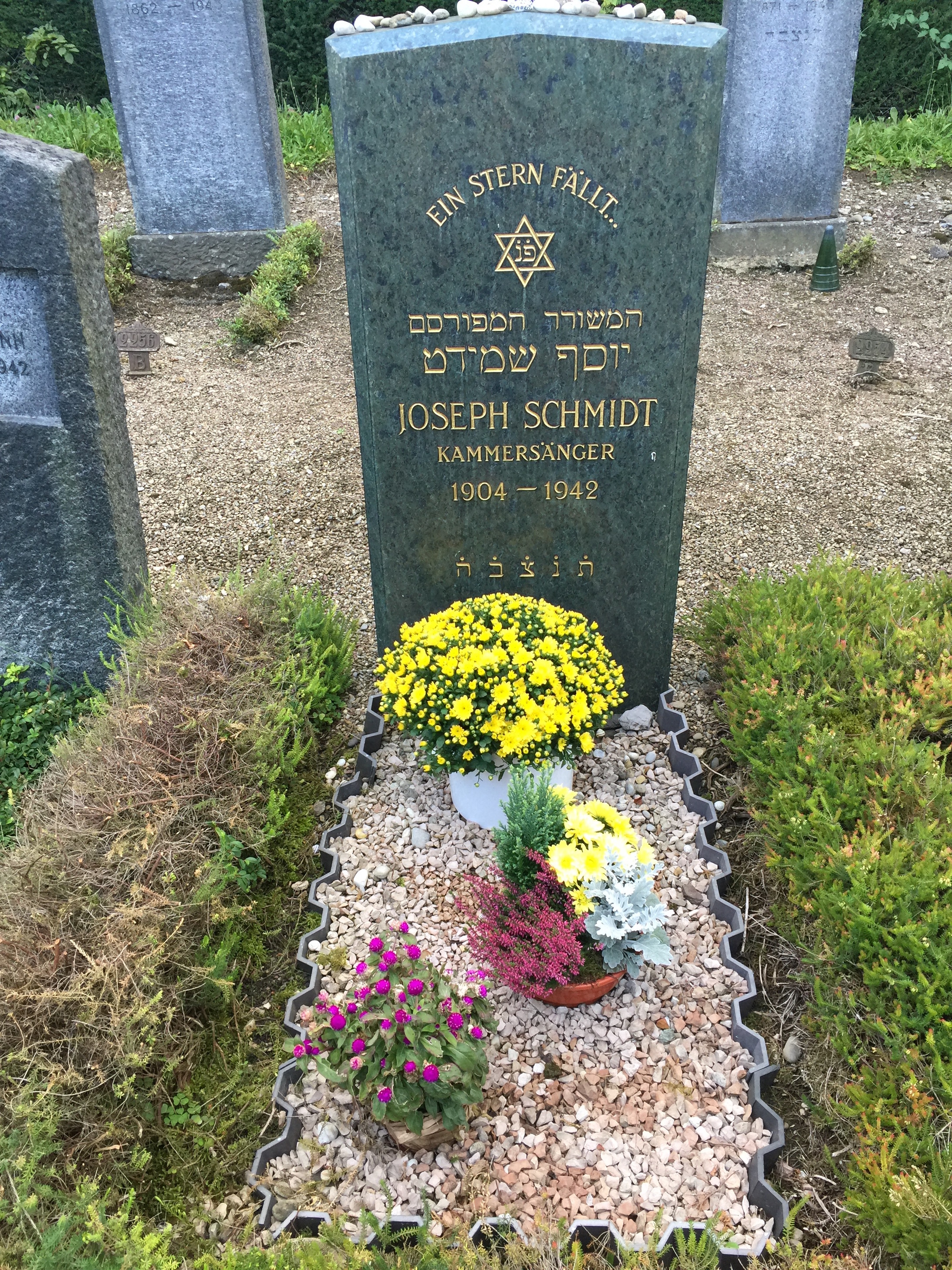 Josef Schmidts Grab auf dem jüdischen Friedhof Unterer Friesenberg in Zürich