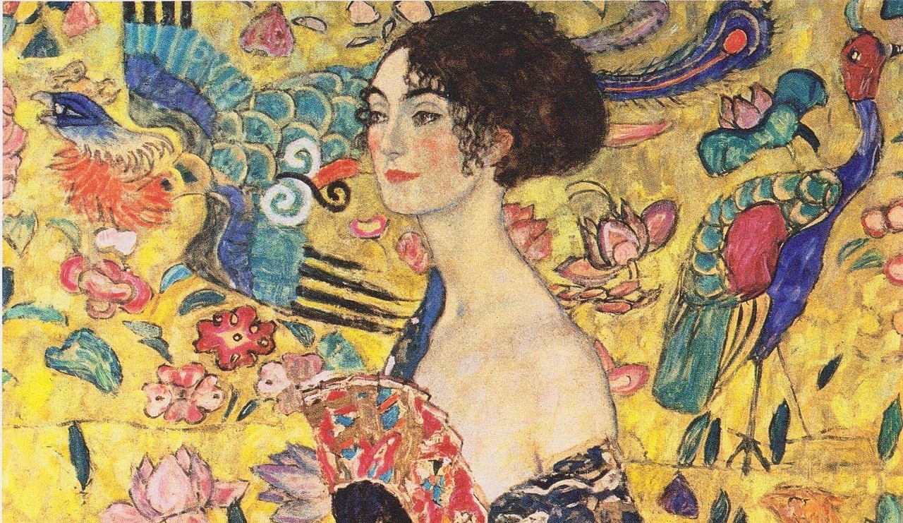 Gustav Klimt: Dame mit Fächer 1917/18 (Ausschnitt)