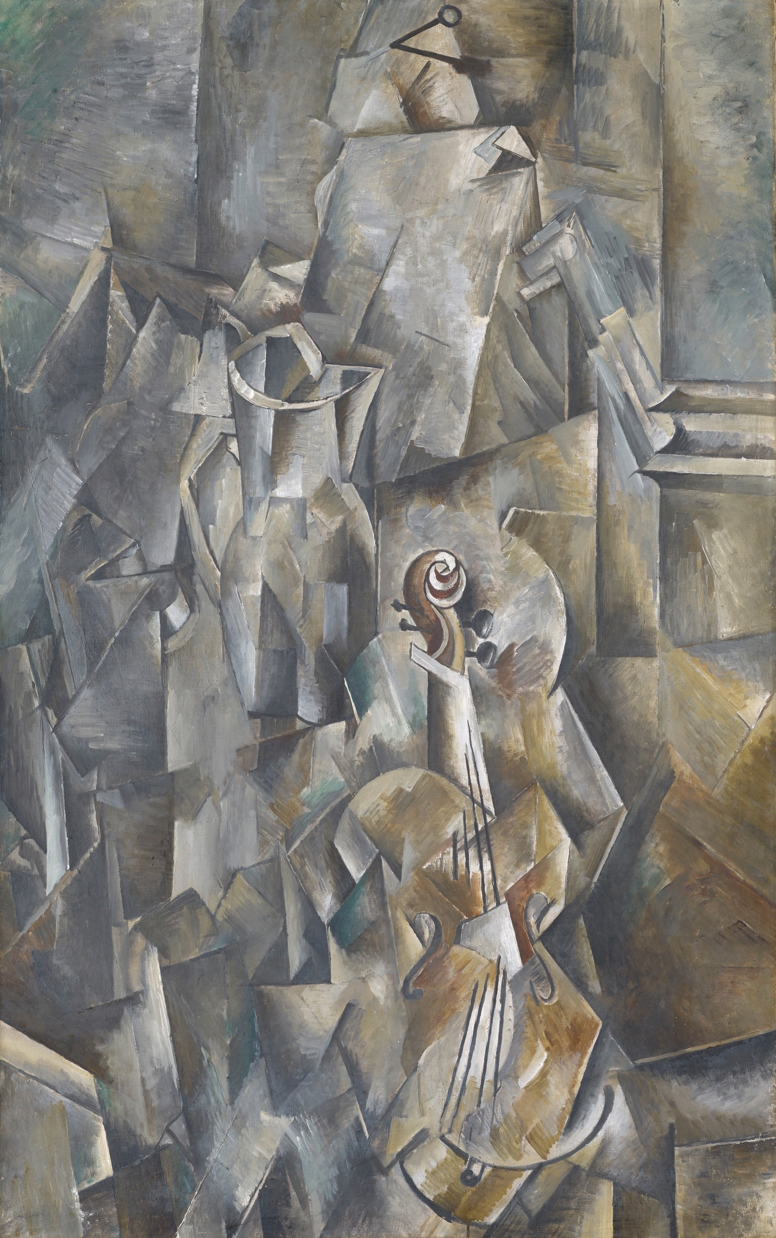 Georges Braque: Krug und Violine. 1909/1910. Kunstmuseum Basel, Schenkung Raoul La Roche. Bild: Julian Salinas

