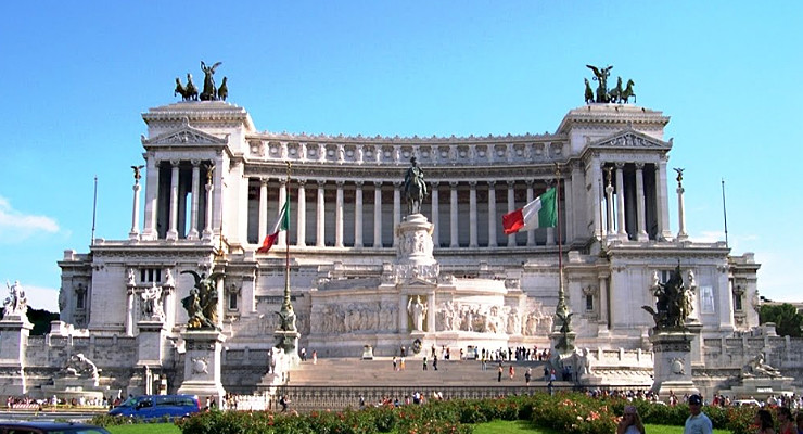 Das Vittoriano an der Piazza Venezia in Rom, wo die Magnani-Ausstellung stattfindet.