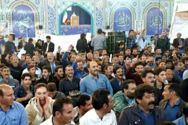 Protest der Bauern in Isfahan