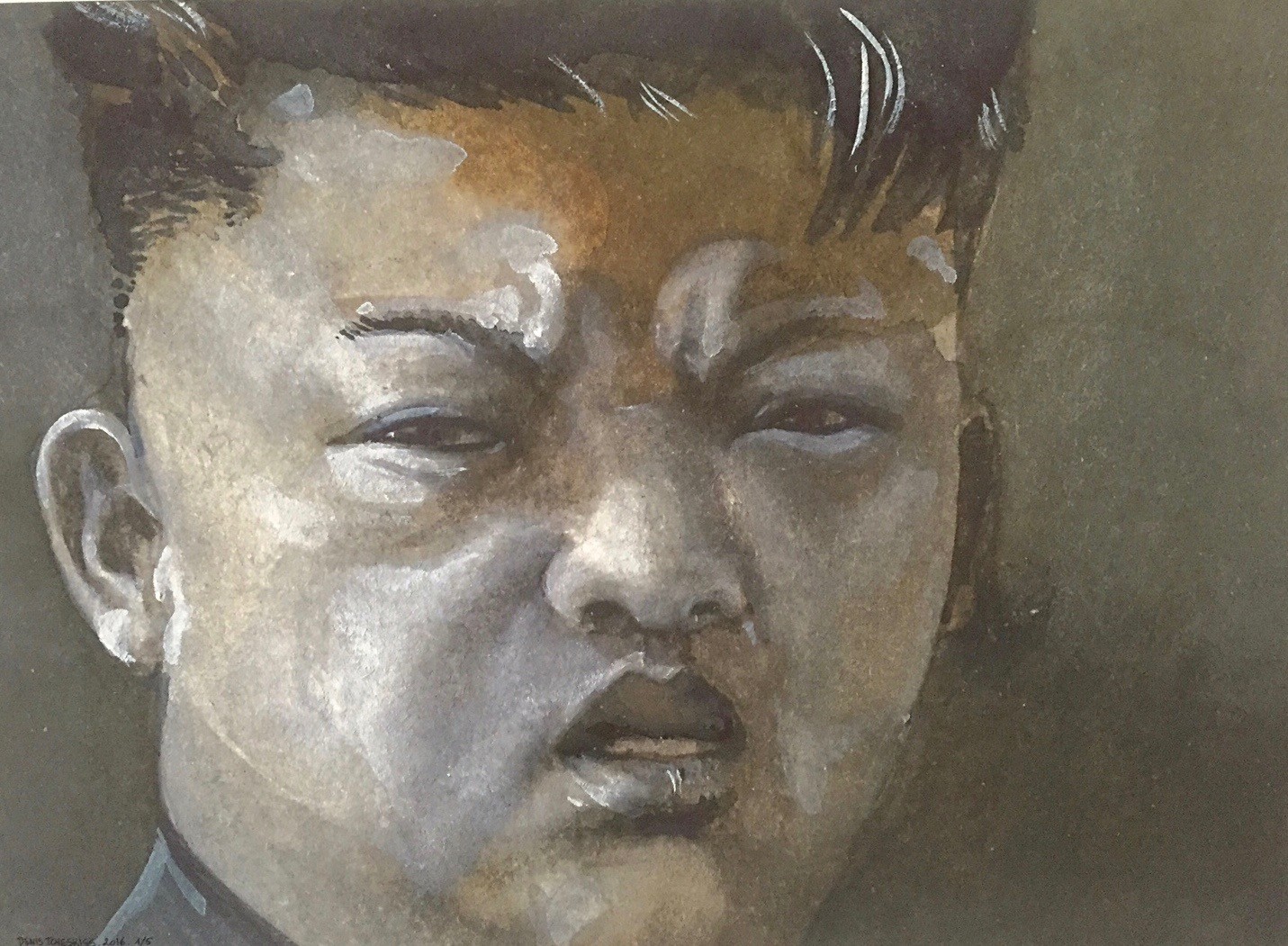 Kim Jong-un, porträtiert vom französischen Künstler Denis Tscheskiss