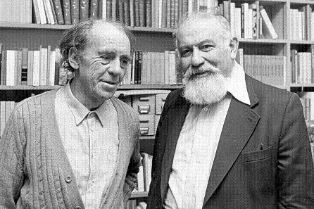 Heinrich Böll und Lew Kopelew 1980 in Köln
