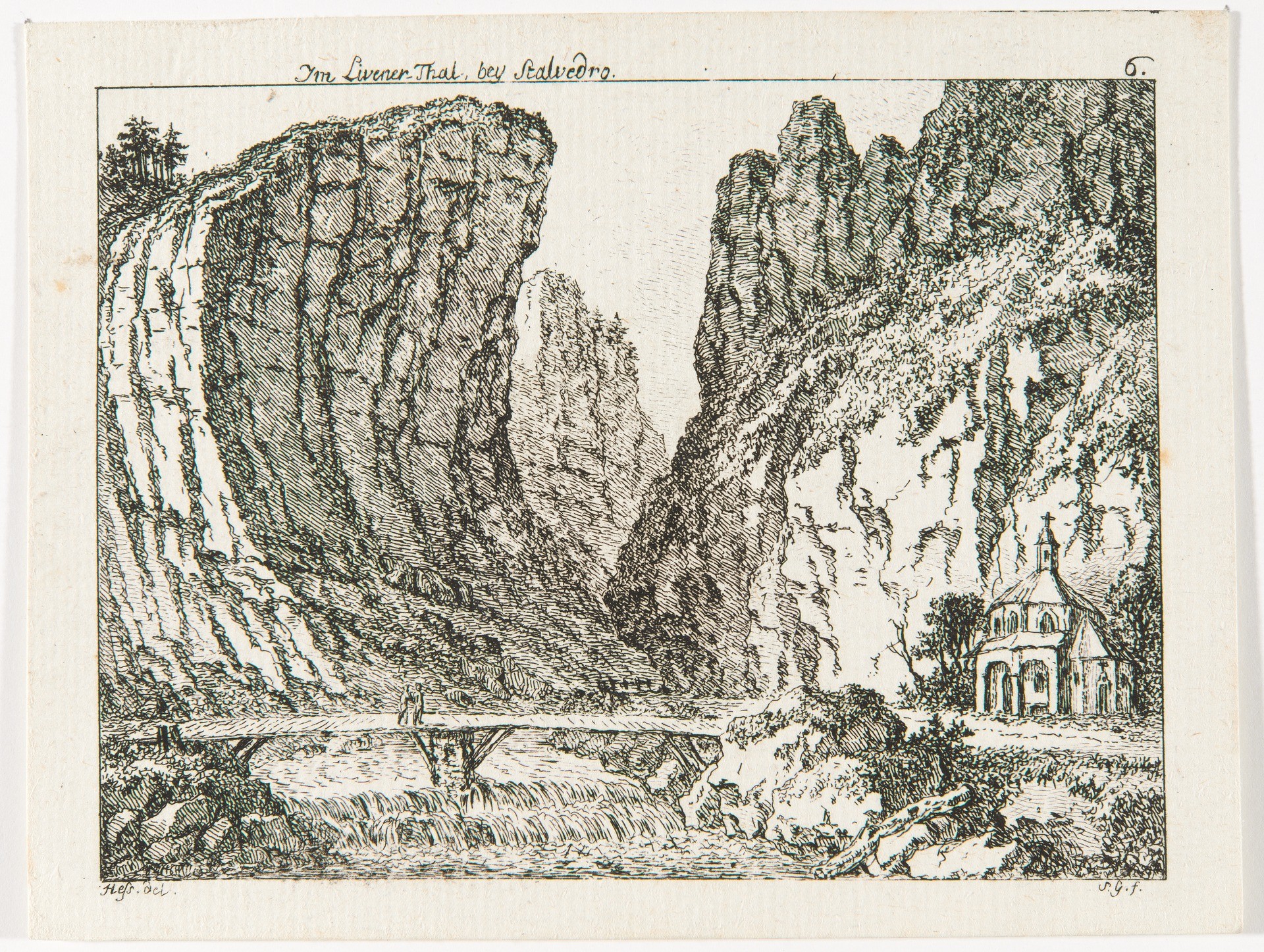 Die Kapelle von Stalvedro bei Airolo am südlichen Fuss des Gotthards, Salomon Gessner, 1786