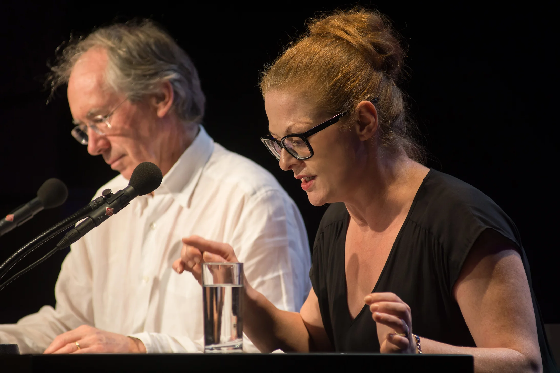 Ian McEwan und Christiane von Poelnitz lesen aus «The Children Act». © Fotostudio Erhard Hois-3860 Heidenreichstein