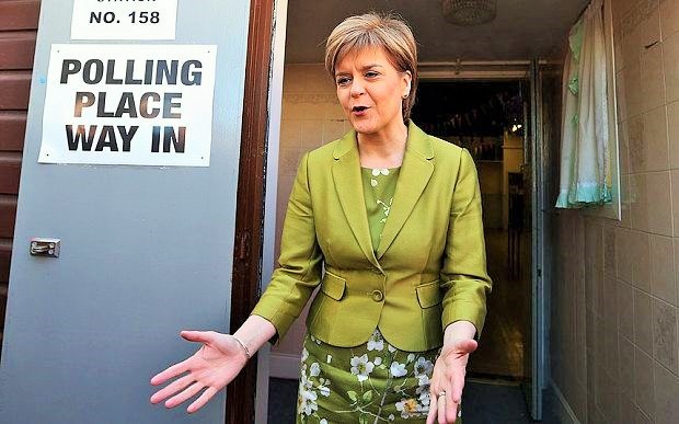 Überwältigender Sieg in Schottland: SNP-Führerin Nicola Sturgeon am Wahltag. 