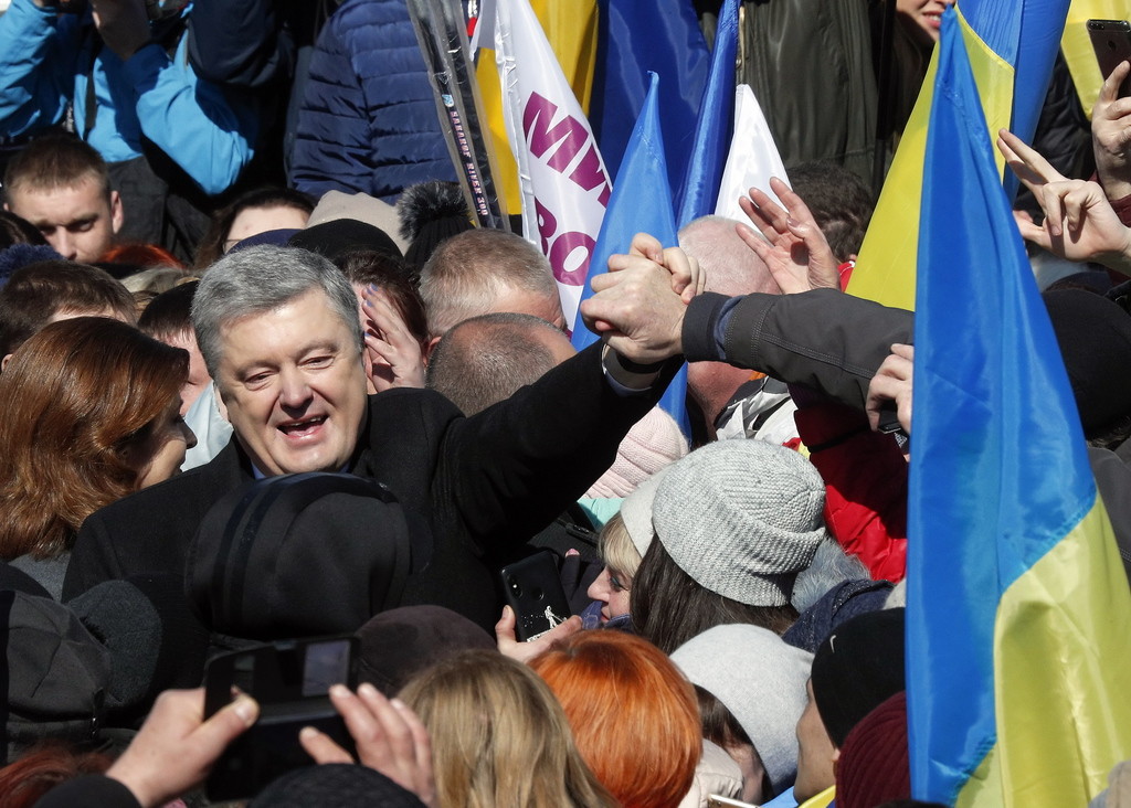 Poroschenko an einer Wahlveranstaltung in Kiew