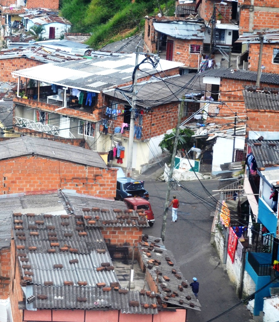 Quartier pauvre des environs de Medellin