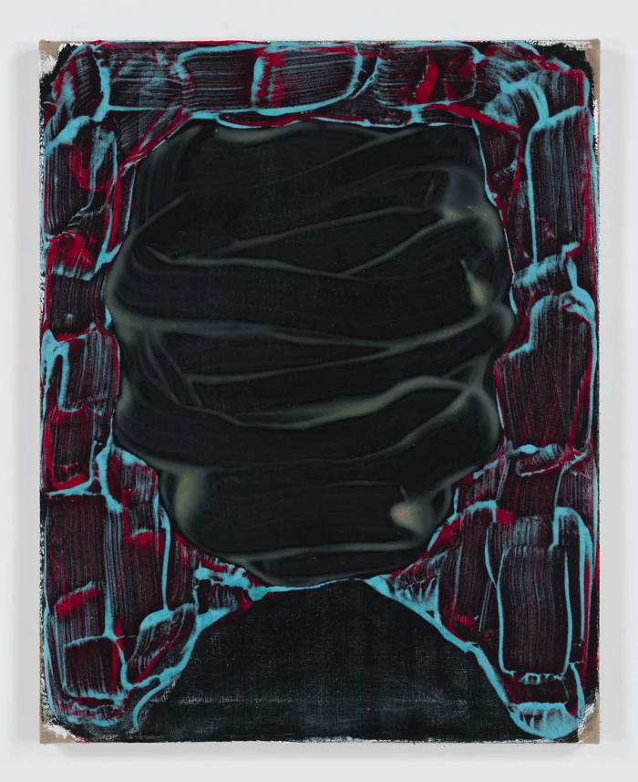 Eines der in Winterthur gezeigten heutigen Echos auf Lichtensteins «Brushstrokes» stammt von Robert Janitz (*1962):Two English Girls, 2016; Öl, Wachs, Mehl auf Leinwand, 63.5 × 50.8 cm; Courtesy the artist and Meyer Riegger, Berlin/Karlsruhe