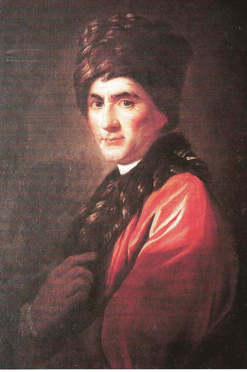 Rousseau, der "Armenier" im Neuenburger Val de Travers. Gemälde von Allan Ramsay (1713 - 1784)