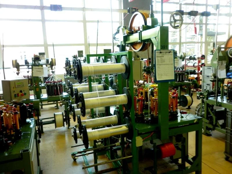 Kernzwirn aus Polyamid. Mammut-Seilfabrik in Seon
(Foto: Helmut Scheben)
 