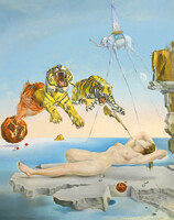 Salvador Dalí
Rêve causé par le vol d'une abeille autour d'une pomme-grenade, une seconde avant l'éveil, 1944
Traum, verursacht durch den Flug einer Biene um einen Granatapfel, eine Sekunde vor dem Erwachen
Öl auf Holz, 51x41cm
Museo Thyssen-Bornemisza, Madrid 
Foto: © Museo Thyssen-Bornemisza, Madrid
© 2011, Fundació Gala-Salvador Dalí / ProLitteris, Zürich