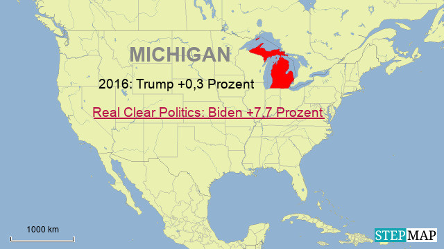 Michigan, 16 Wahlleute