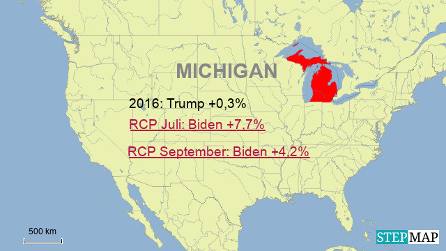Michigan: 16 Wahlleute