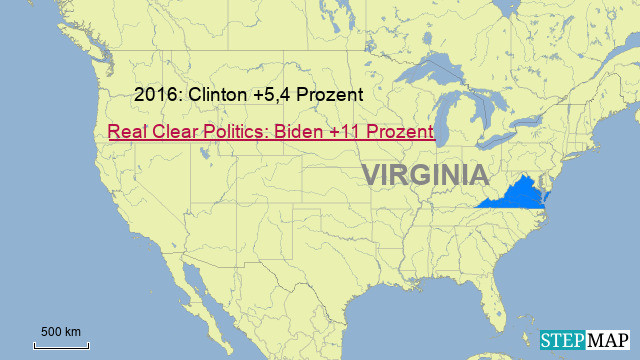 Virginia, 13 Wahlleute