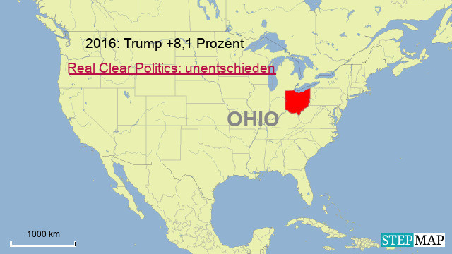 Ohio, 18 Wahlleute