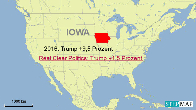 Iowa, 6 Wahlleute