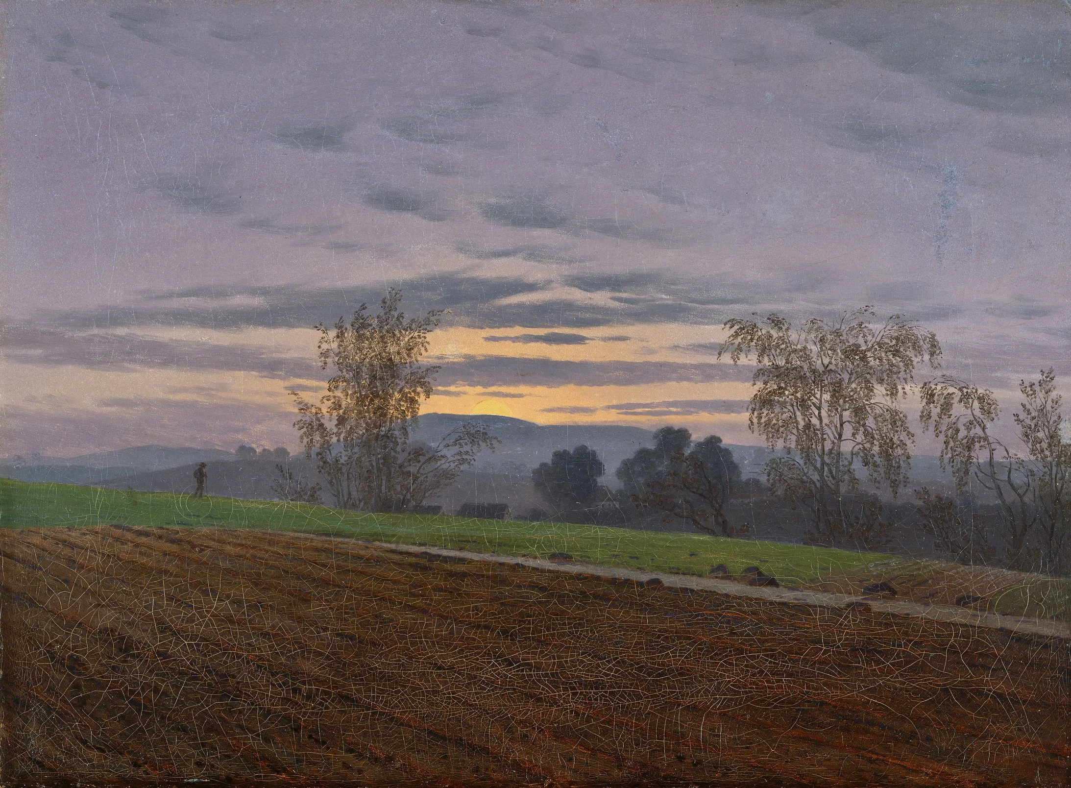 Caspar David Friedrich: Sturzacker. Um 1830. Öl auf Leinwand. 35 x 48 cm. Kunsthalle Hamburg.
