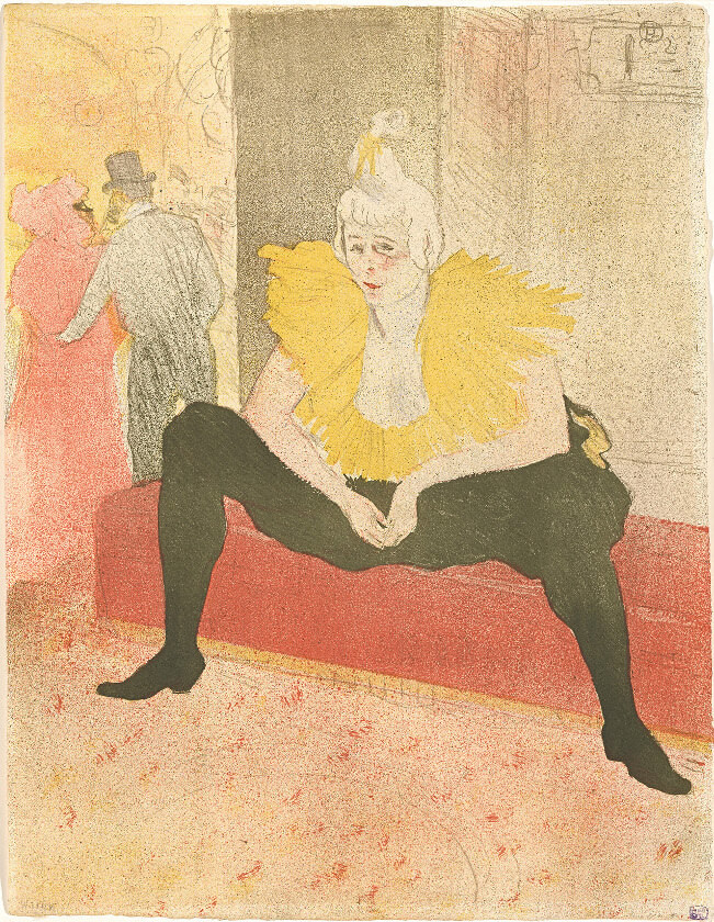 Henri de Toulouse-Lautrec, Clown – La Clownesse assise – Mlle Cha-U-Ka-O, 1896, aus der Serie Elles, Kunst Museum Winterthur, Stiftung Oskar Reinhart
