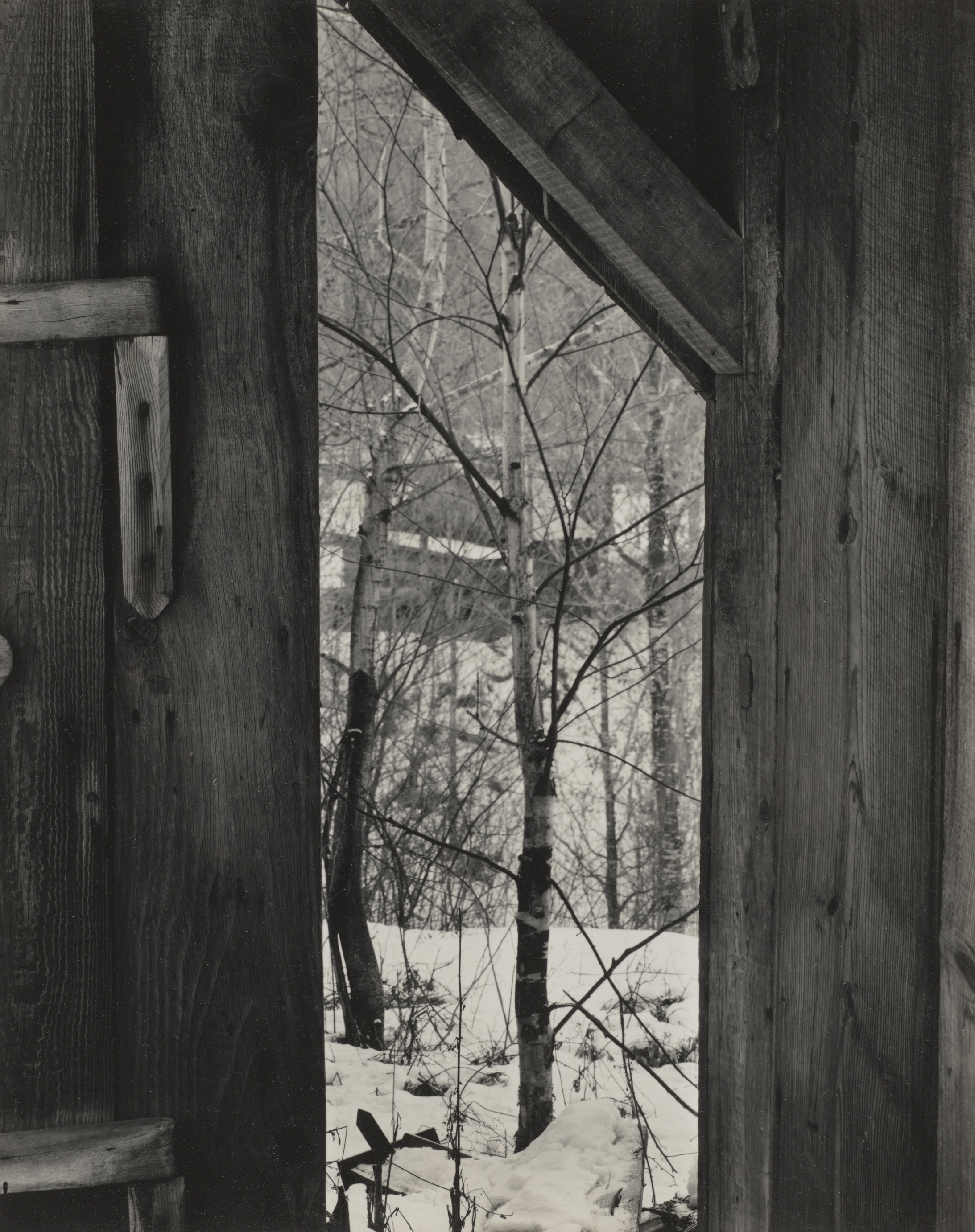Paul Strand
Toward the Sugar House, Vermont(Blick auf das Sugar House), 1944
Silbergelatine-Abzug, 24.4 × 19.4 cm
Philadelphia Museum of Art, The Paul Strand Collection
© Estate of Paul Strand