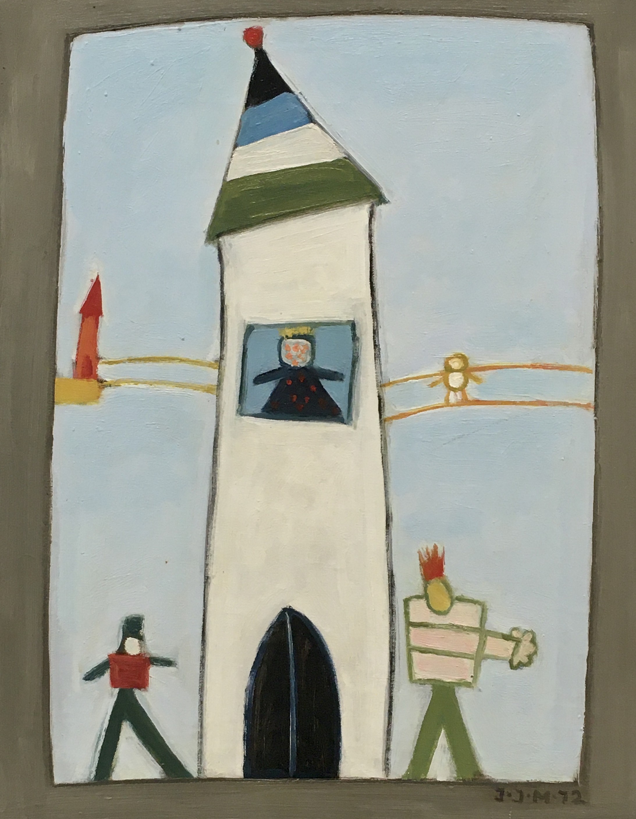 Irma Ineichen: Turm der Verliebten. Öl auf Leinwand. 1972. Kunsthaus Zug. Schenkung Christine und Peter Kamm


