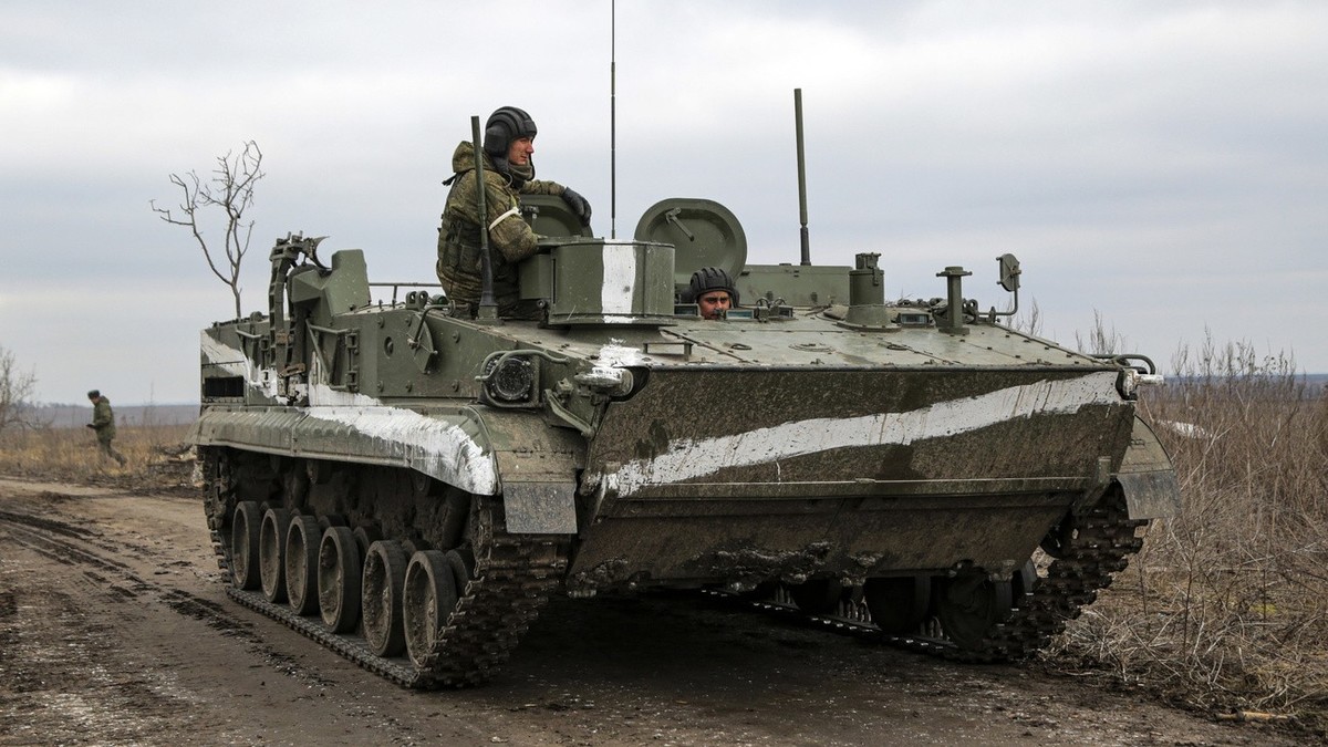 Donezk, russischer Panzer