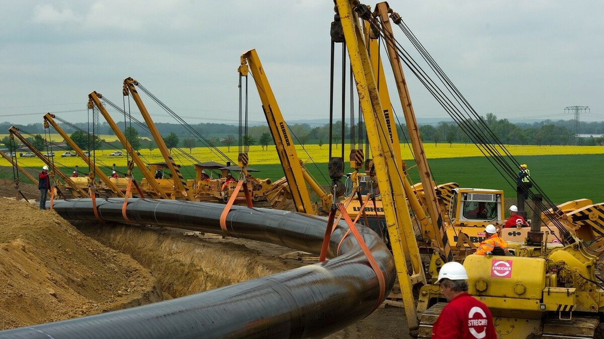 Bau einer Gasröhren-Leitung zum Anschluss an die Nordstream-1-Pipeline