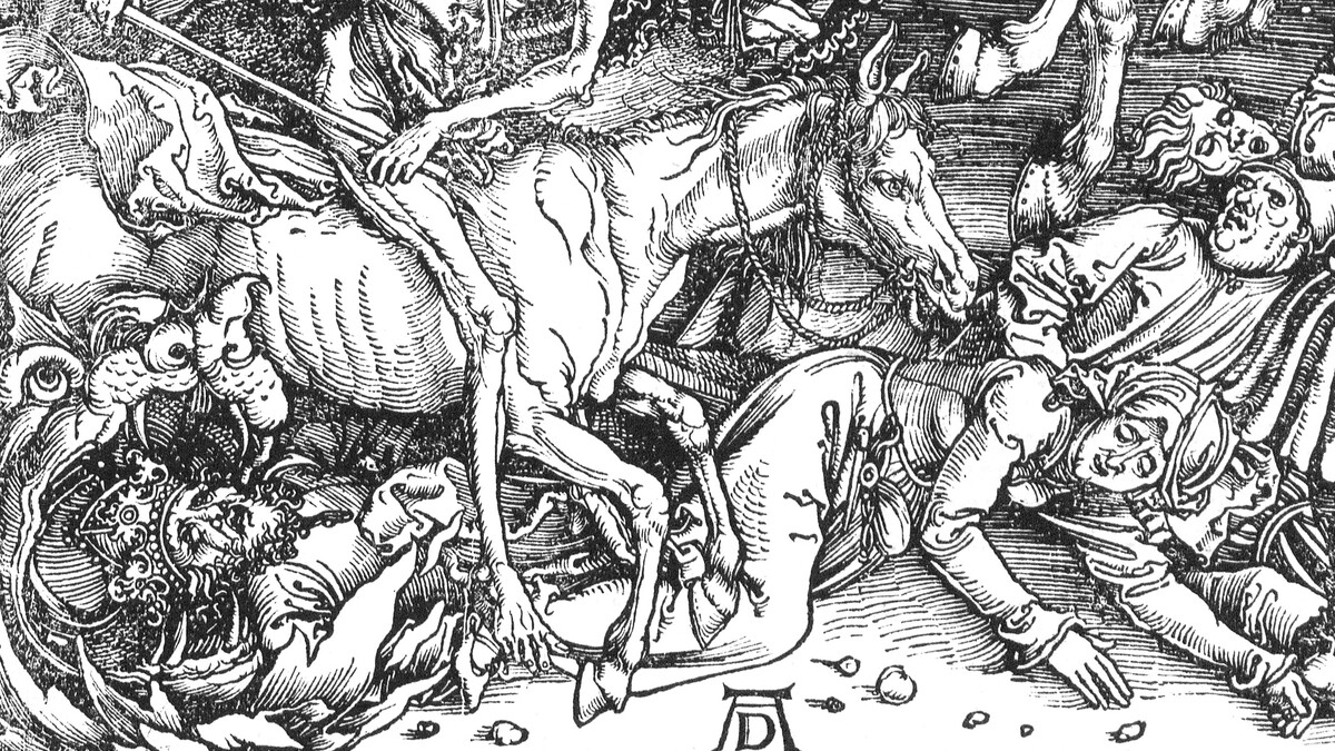 Dürer, Apokalyptische Reiter, Ausschnitt