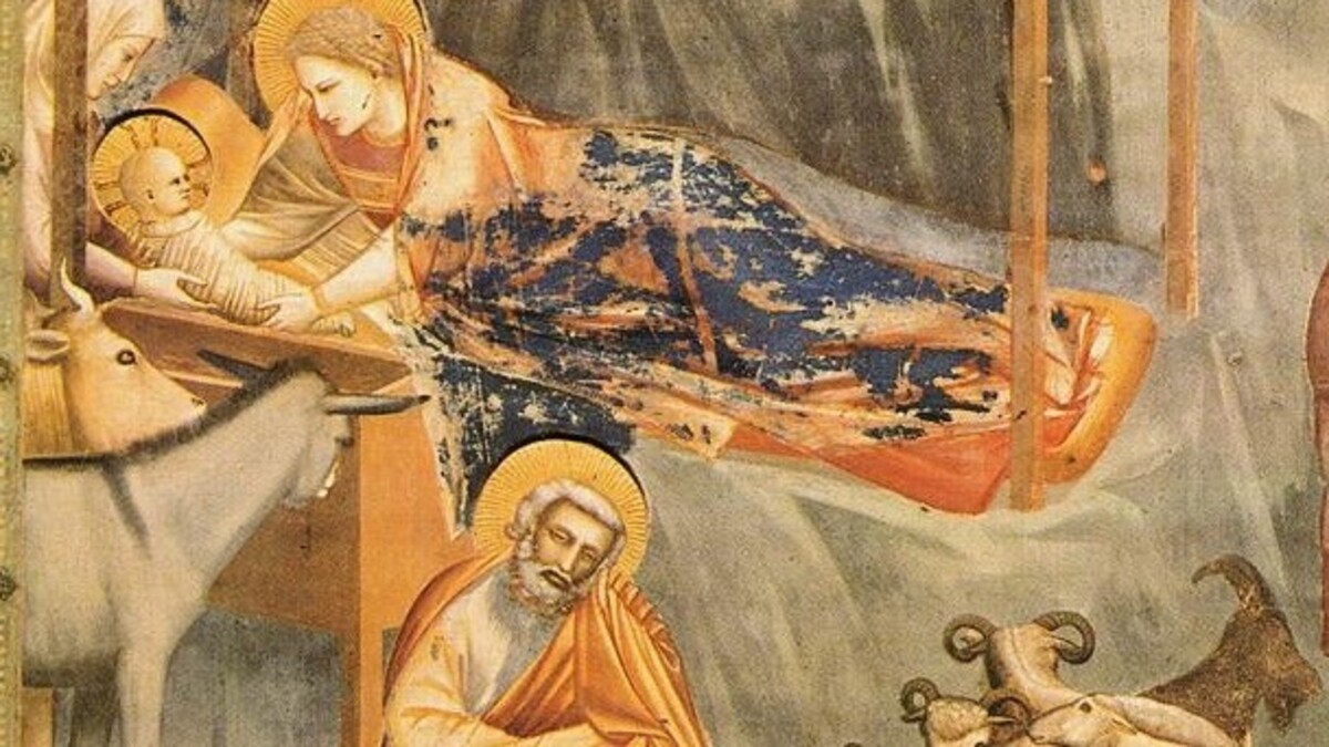 Giotto, Geburt Christi (Ausschnitt)