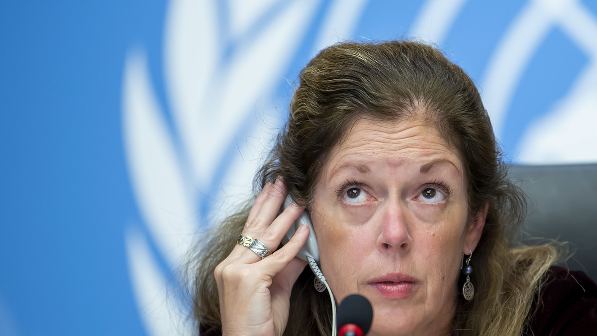Stephanie Williams, Leiterin der Libyen-Mission der Vereinten Nationen, diese Woche in Genf (Foto: Keystone/Martial Trezzini)
