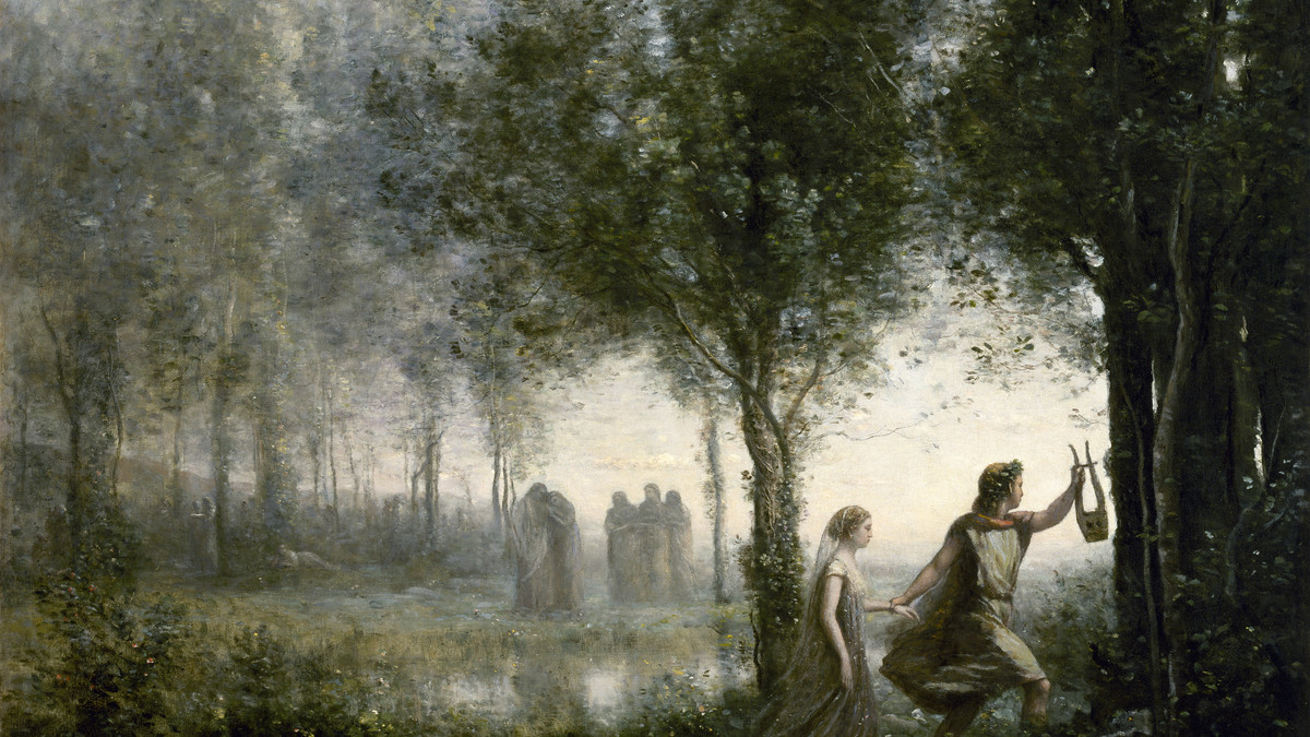 Camille Corot: Orphée ramenant Eurydice des enfers, 1861, Öl auf Leinwand, 112,7 x 137,2 cm, The Museum of Fine Arts, Houston, Museum purchase funded by the Agnes Cullen Arnold Endowment Fund