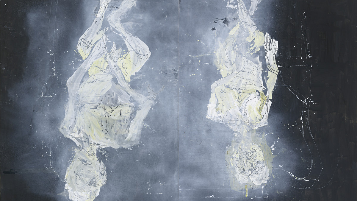 Georg Baselitz: Dystopisches Paar, 2015, Öl auf Leinwand, 400 x 600 cm, Courtesy des Künstlers und White Cube, © Georg Baselitz, 2018, Foto: Jochen Littkemann, Berlin