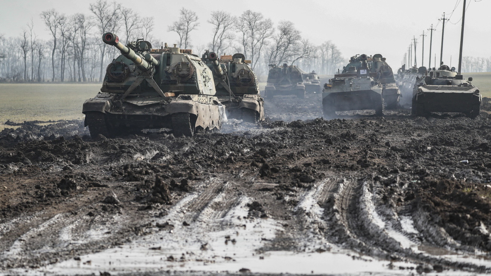 Russische Panzer an der Grenze zur Ukraine