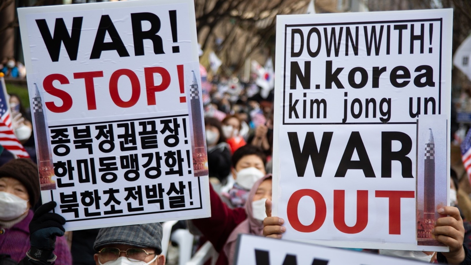 Protest gegen Nordkorea