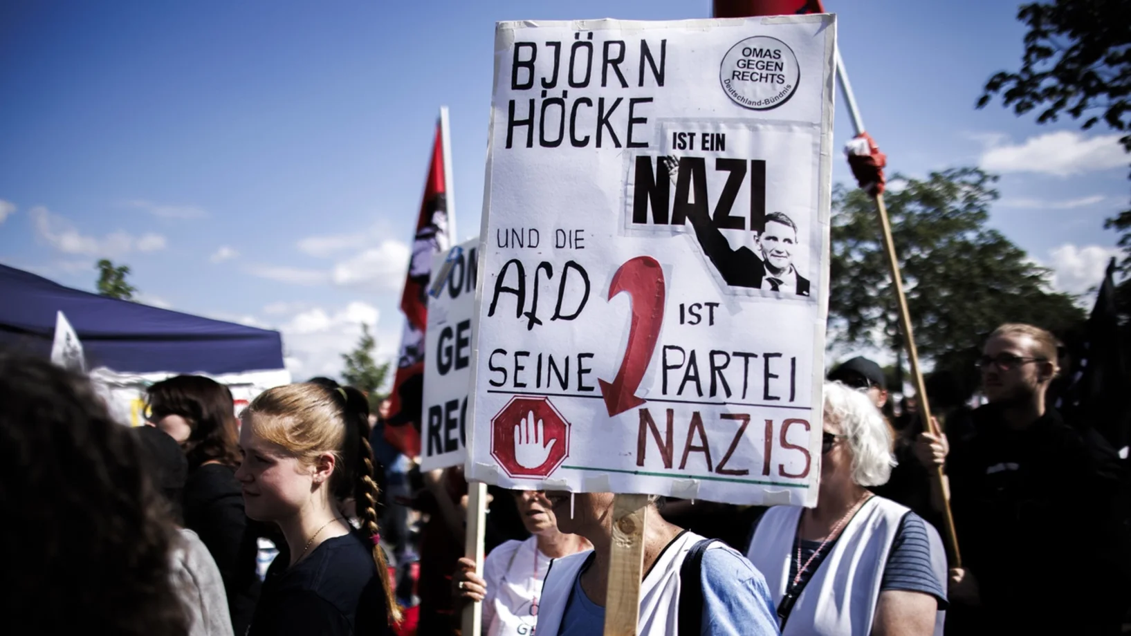 Protest gegen die AfD