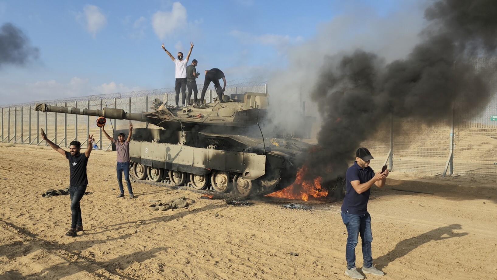 Zerstörter israelischer Panzer