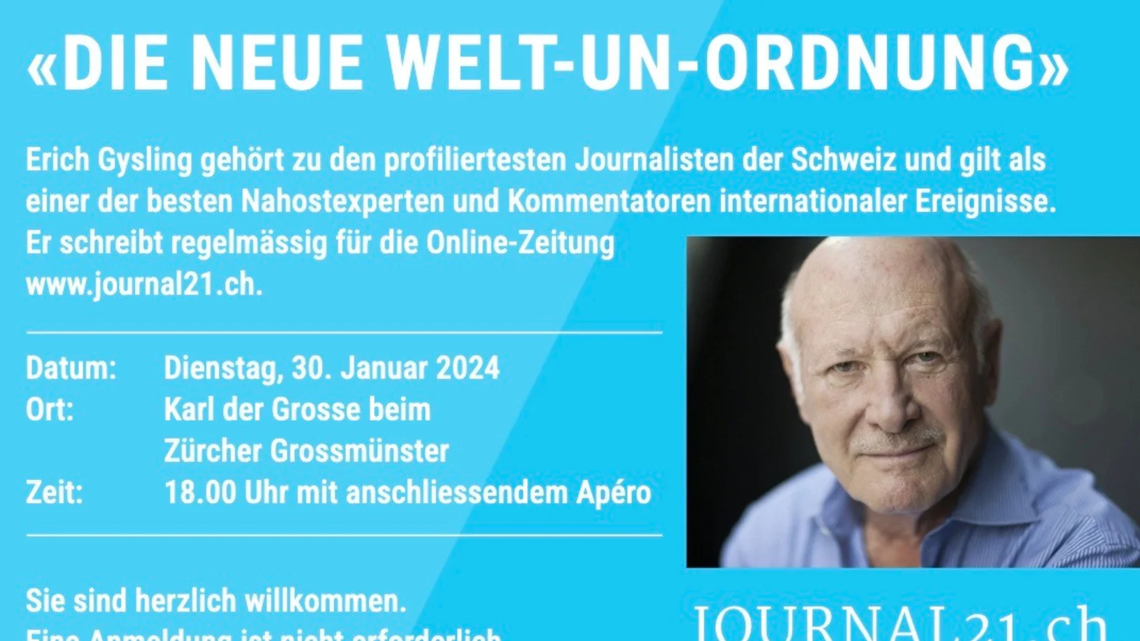 Journal21, Erich Gysling