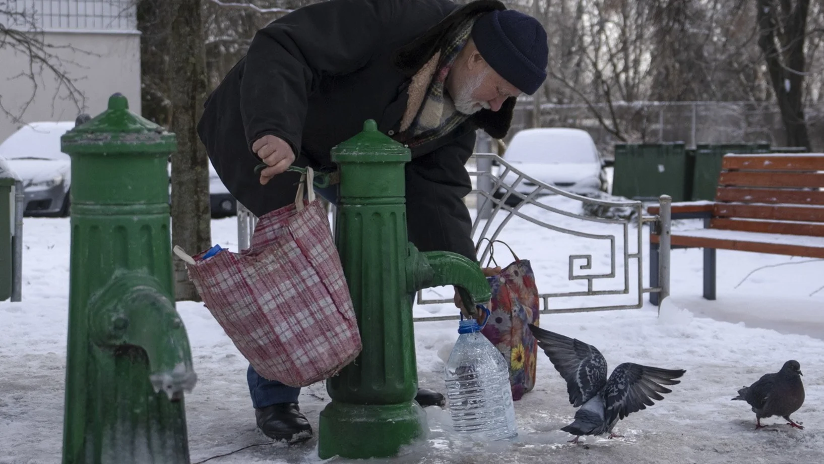 Wasser holen in Kiew