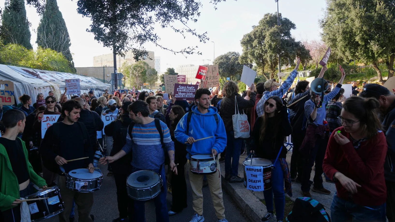 Jerusalem, Protest gegen Todesstrafe-Gesetz