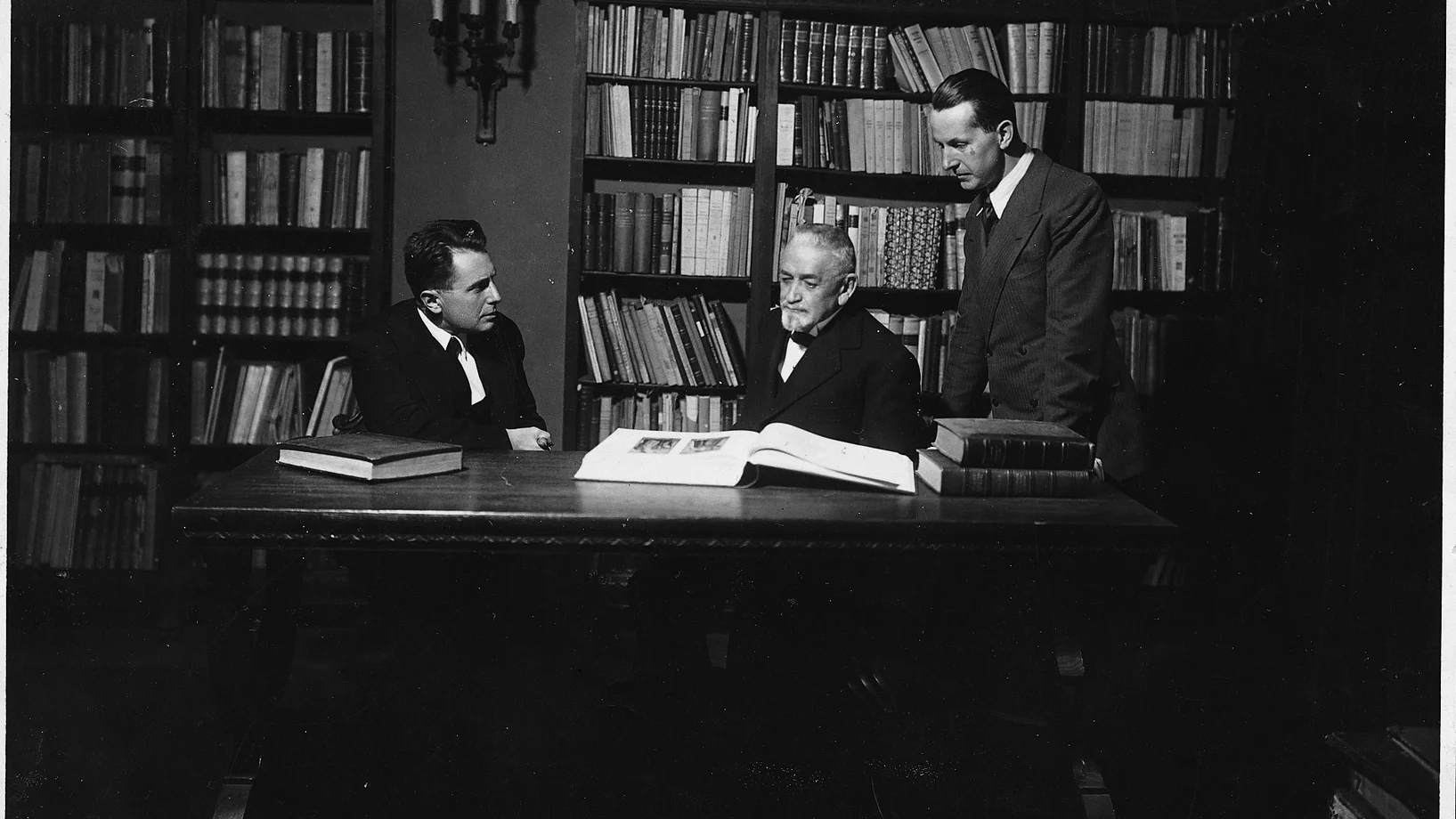 Ulrico Hoepli mit Neffen Carlo (links) und Erardo Aeschlimann