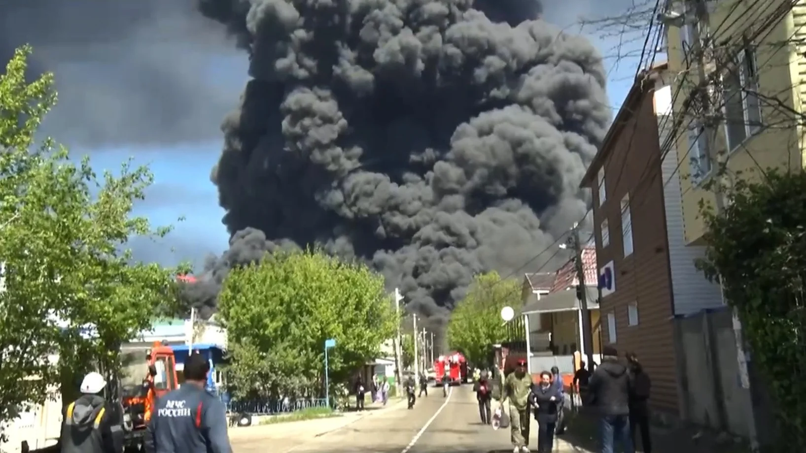 Tuapse, Brand im Ölhafen