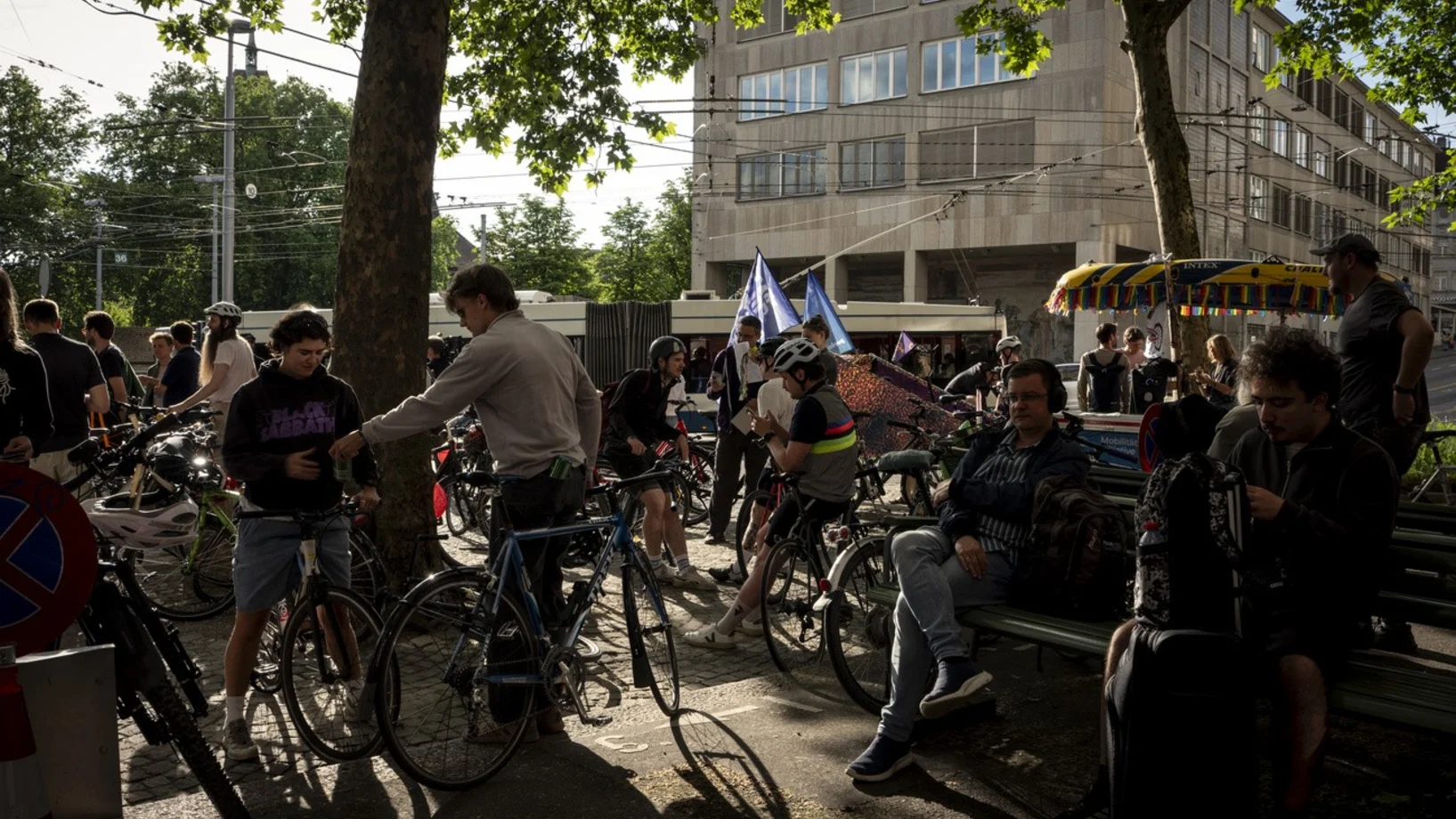 Velo-Demonstration, Zürich  