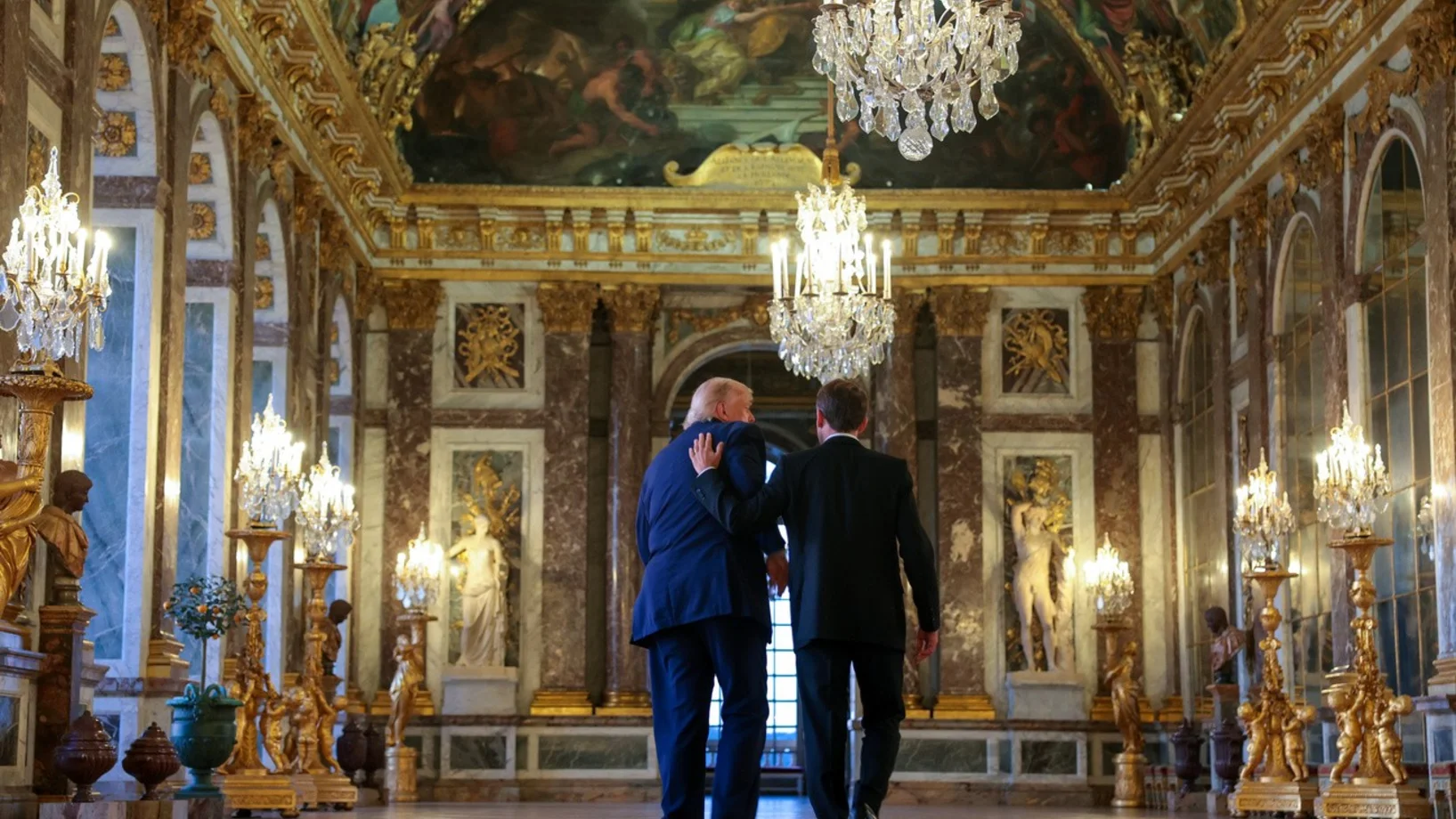 Versailles, Macron, Trump 