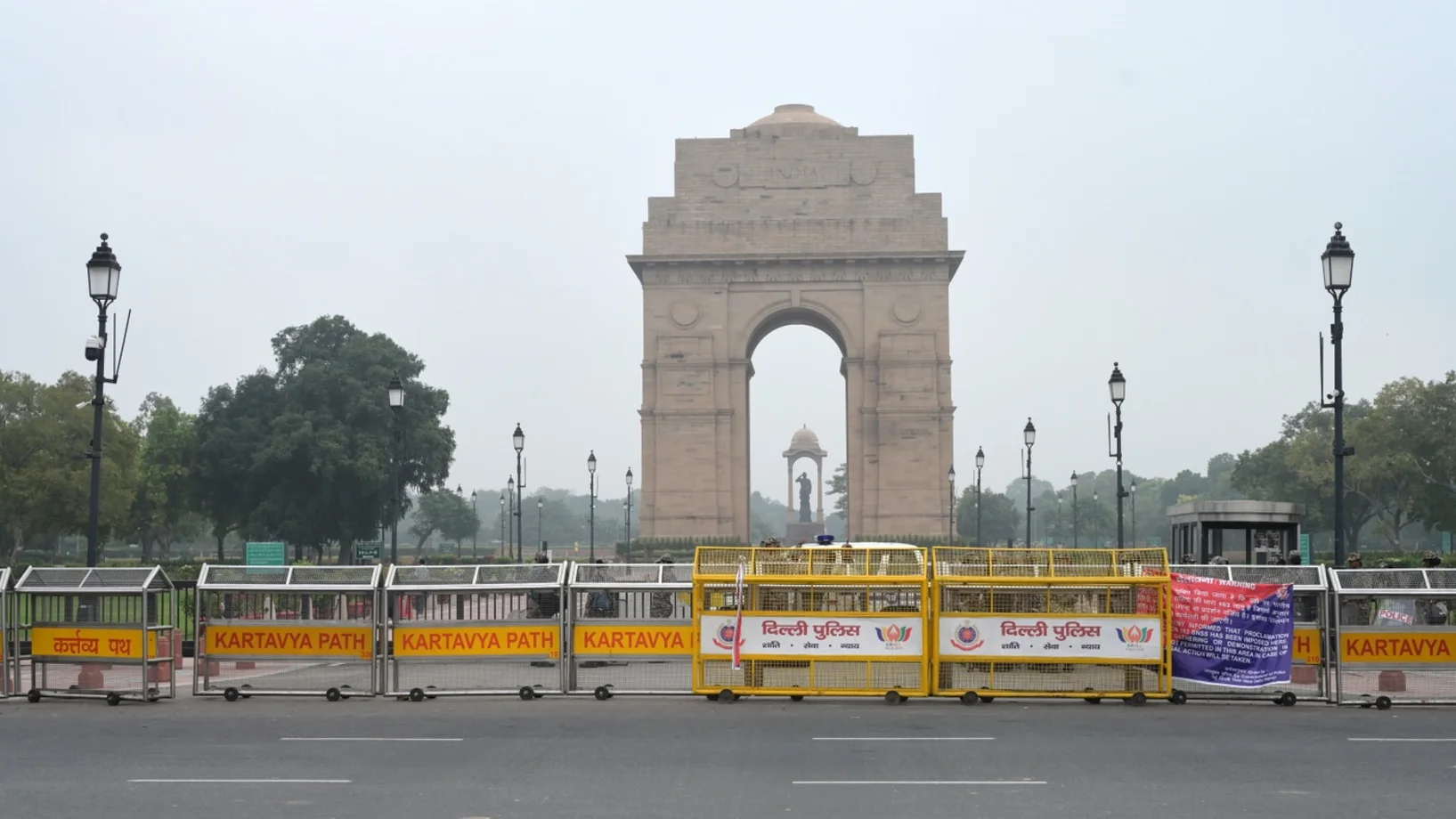 Neu Delhi Barrikaden