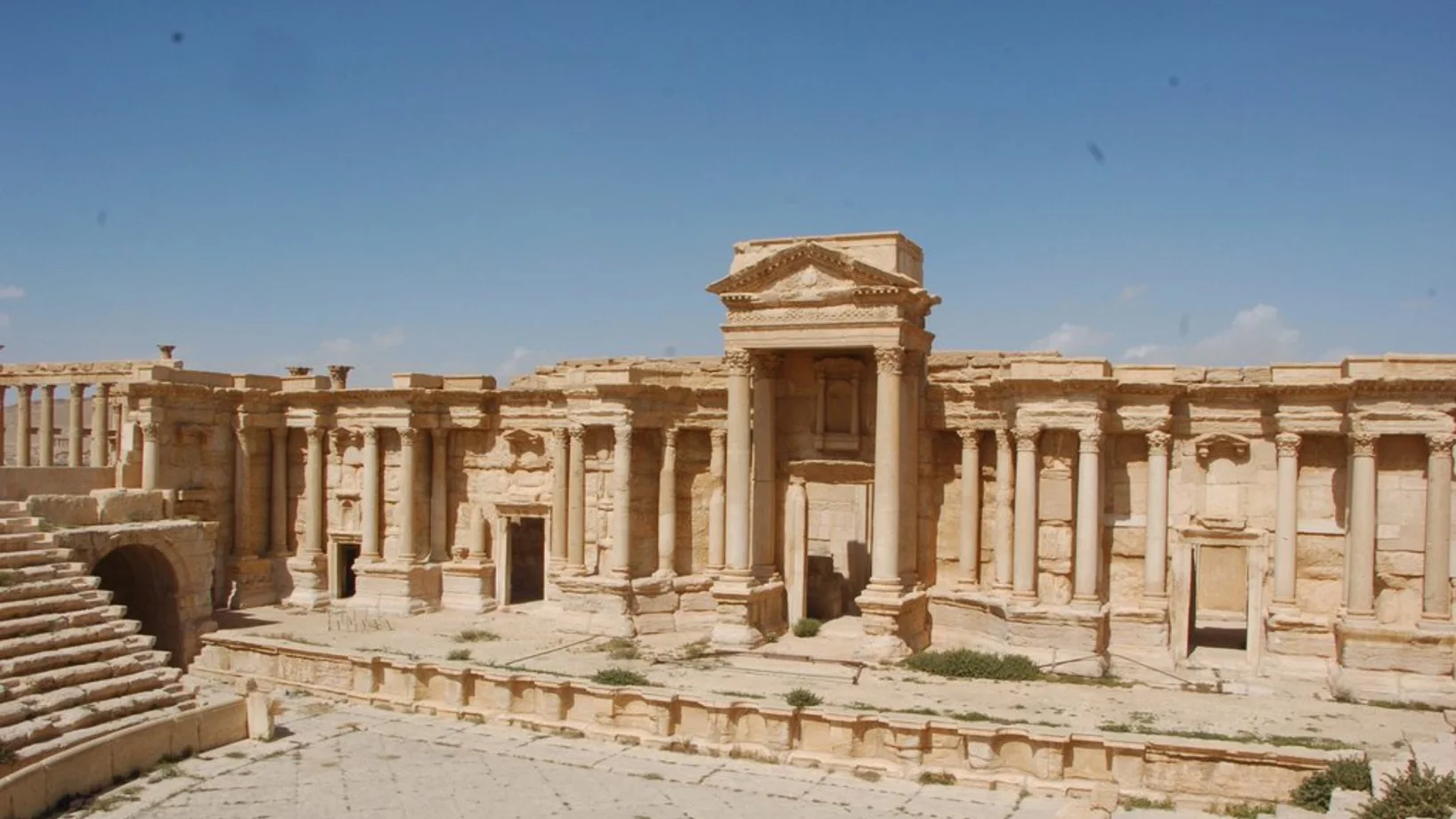 Das Römnische Theater, fotografiert am Ostersonntag (Foto: Keystone/EPA)