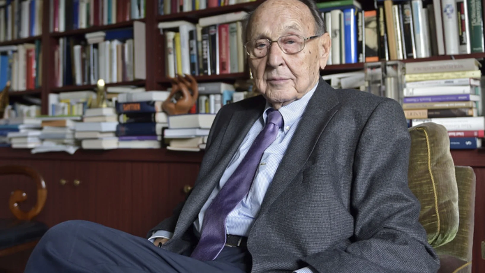 Hans-Dietrich Genscher am 6. November 2014 in seinem Haus in Wachtberg (Foto: KeystoneAP/Martin Meissner)
