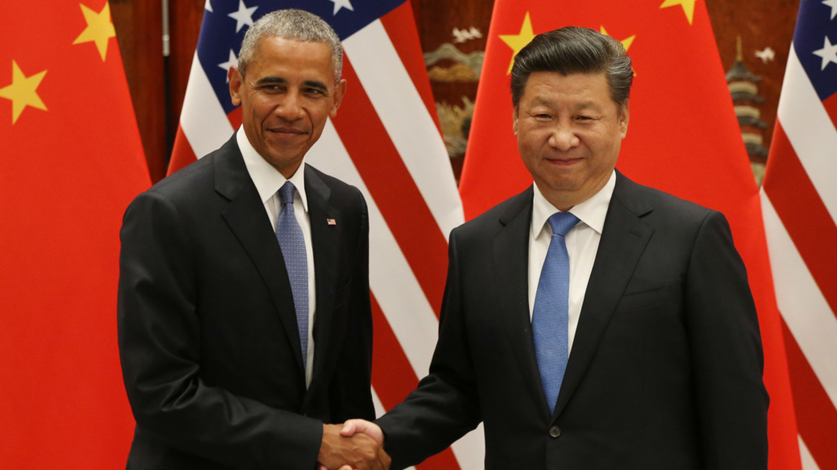 Obama und Xi Jinping am Samstag im West Lake Stat Guest House in Hangzhou (Foto: Keystone/How Hwee Young/AP)