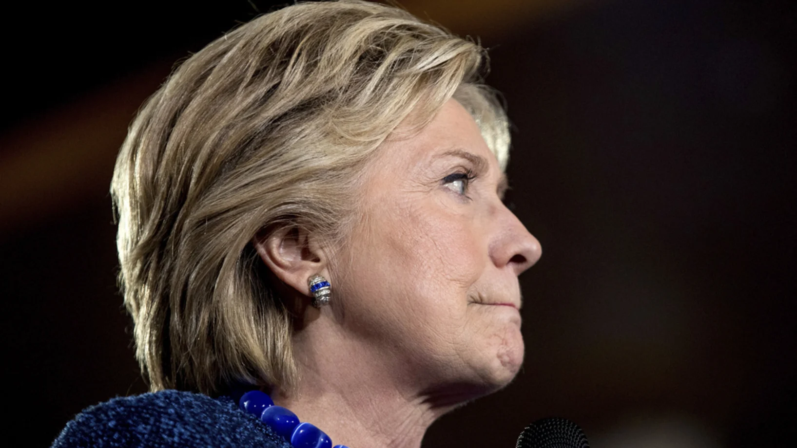 Hillary Clinton am Freitagabend in Des Moines (Iowa). (Foto: Keystone/AP/Andrew Harnik)