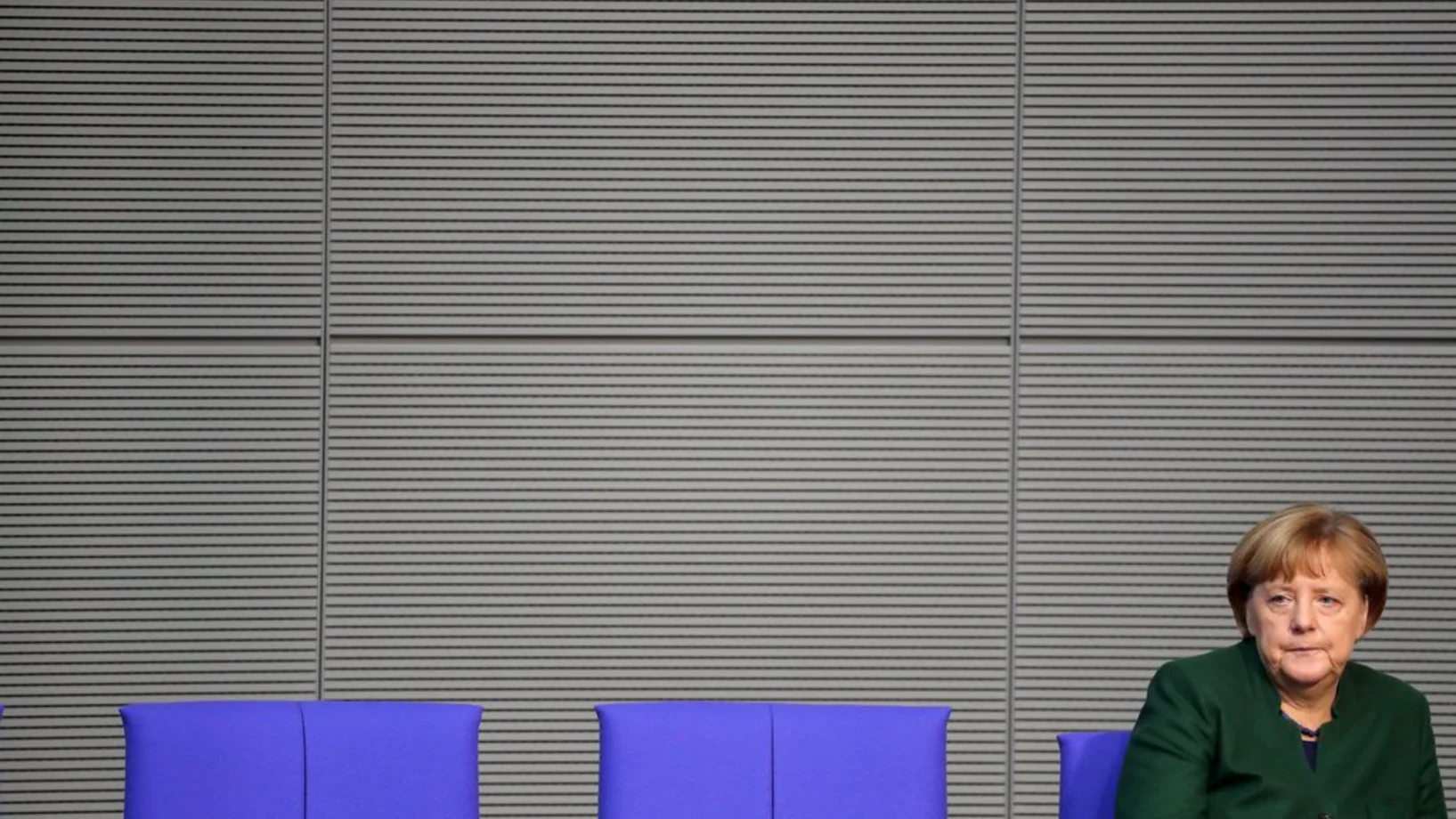 Angela Merkel am Donnerstag bei der Budgetdebatte im Bundestag (Foto: Keystone/EPA/Kay Nietfeld)
