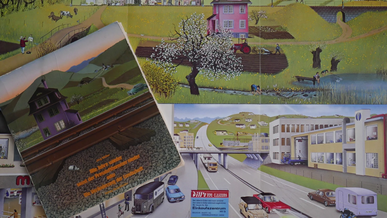 Im Bucharchiv meiner Kinder wiederentdeckt: Jörg Müller, „Alle Jahre wieder saust der Presslufthammer nieder“, erstes und letztes Bild der Serie.